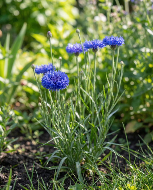 Blåklint Blue Ball (Centaurea cyanus) – ekologiska ettåriga blomsterfrön från SeedsChoice