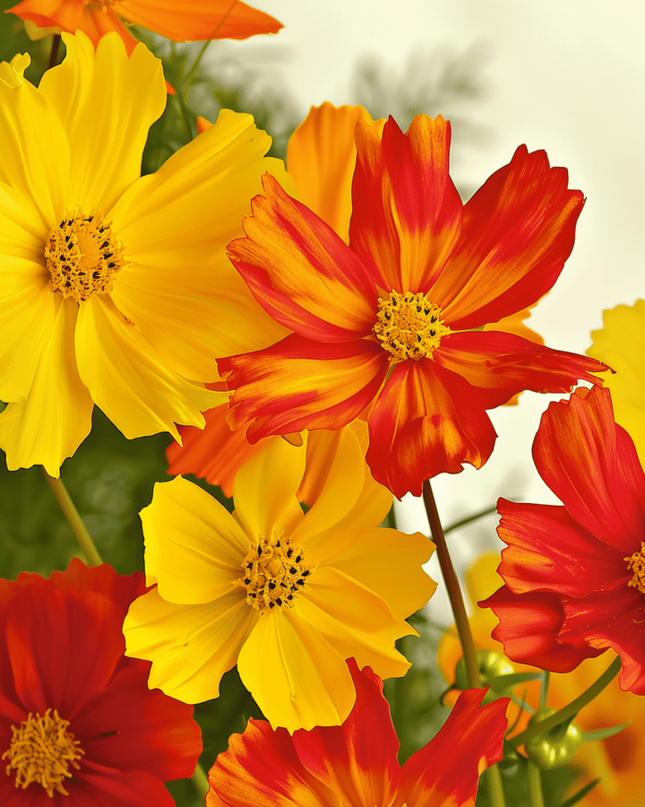 Bright Lights frön (Cosmos sulphureus) – ekologisk ettårig blandning