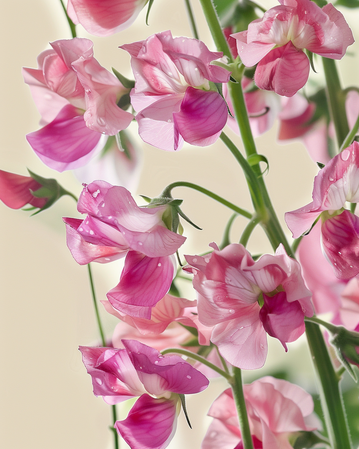 Luktärt Painted Lady frön (Lathyrus odoratus) – ekologisk ettårig blomma