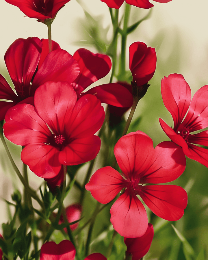Scharlakanslinsfrön (Linum grandiflorum) – ekologisk ettårig blomma