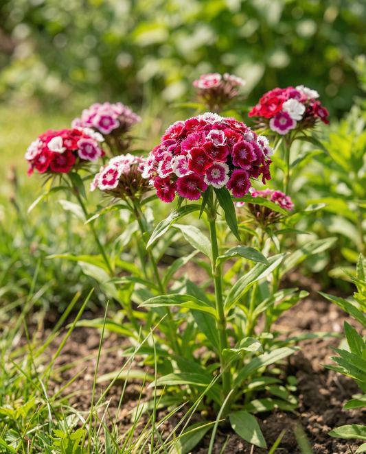 Borstnejlika (Dianthus barbatus) – ekologiska frön till tvåårig blandning från SeedsChoice