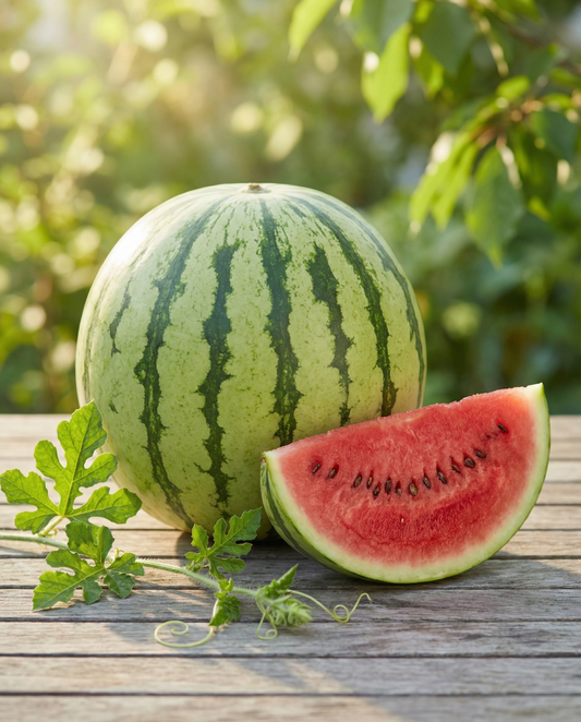 Vattenmelon Crimson Sweet (Citrullus lanatus) – ekologiska frön för ettåriga grönsaker från SeedsChoice