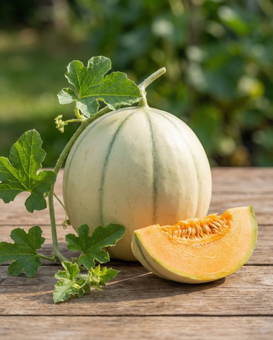 Sockermelon Charentais (Cucumis melo) – ekologiska ettåriga grönsaksfrön från SeedsChoice