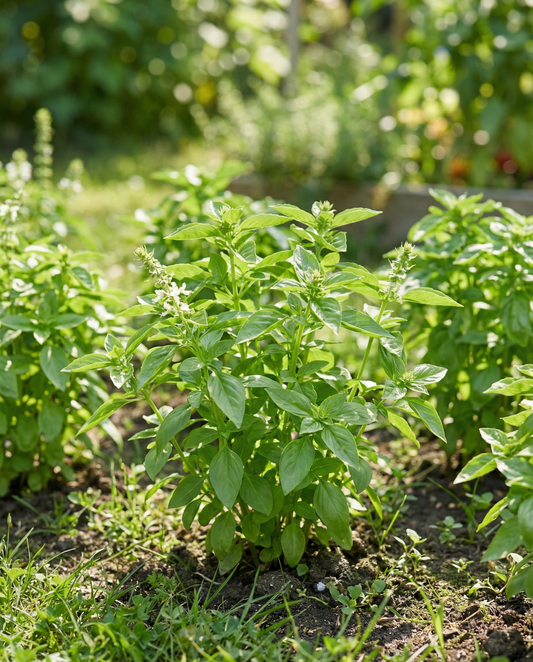 Citronbasilika (Ocimum basilicum) – ekologiska frön till ettårig ört från SeedsChoice