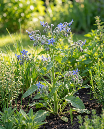 Gurkört (Borago officinalis) – ekologiska ettåriga örtfrön från SeedsChoice