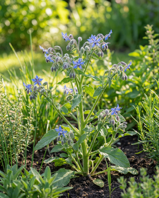 Gurkört (Borago officinalis) – ekologiska ettåriga örtfrön från SeedsChoice
