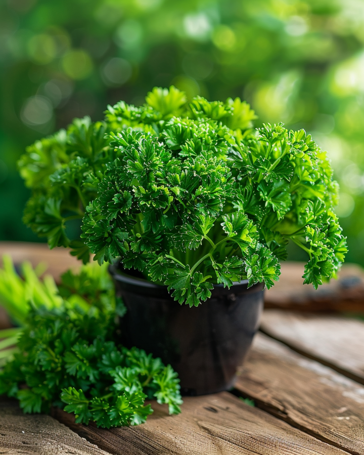 Persiljafrön Moss Curled (Petroselinum crispum) – ekologisk ettårig ört