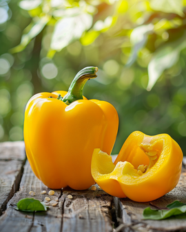 Frön Söt Paprika Yellow California Wonder Ekologisk Capsicum Annuum Ettårig