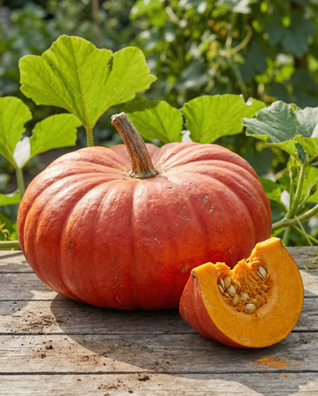 Pumpa Rouge Vif D'etampes (Cucurbita maxima) – ekologiska frön för ettårig grönsak från SeedsChoice