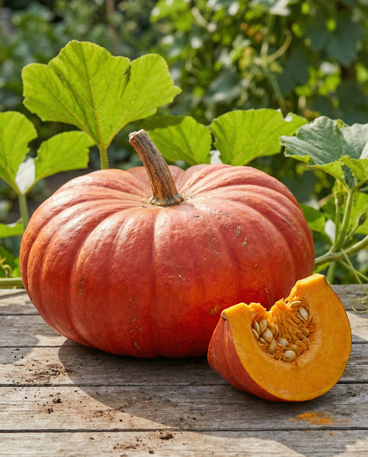 Pumpa Rouge Vif D'etampes (Cucurbita maxima) – ekologiska frön för ettårig grönsak från SeedsChoice