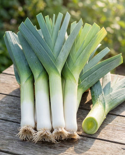 Purjolök Hannibal (Allium porrum) – ekologiska ettåriga grönsaksfrön från SeedsChoice
