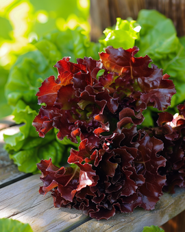 Plocksallat frön Red Salad Bowl ekologisk Lactuca Sativa ettårig
