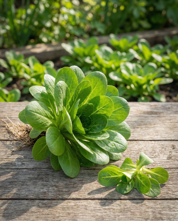 Fältsallad Vit (Valerianella locusta) – ekologiska ettåriga grönsaksfrön från SeedsChoice