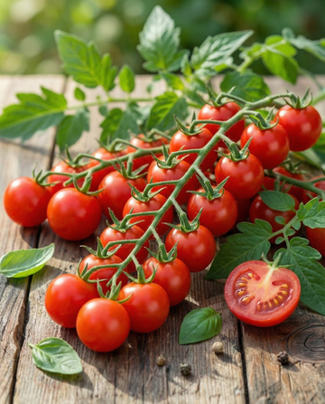 Körsbärstomat Sweetie (Solanum lycopersicum) – ekologiska ettåriga grönsaksfrön från SeedsChoice