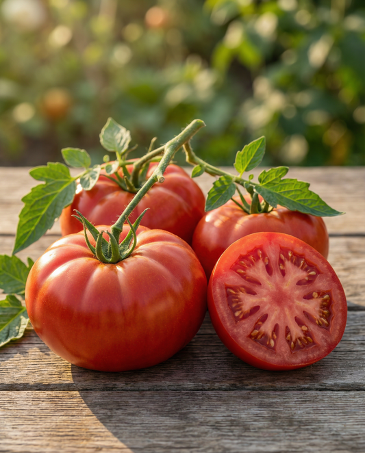 Kötttomat Marmande (Solanum lycopersicum) – ekologiska ettåriga grönsaksfrön från SeedsChoice