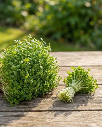 Krasse (Lepidium sativum) – ekologiska ettåriga grönsaksfrön från SeedsChoice