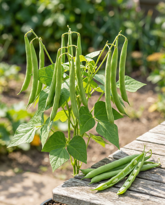 Buskböna Maxi (Phaseolus vulgaris) – ekologiska ettåriga grönsaksfrön från SeedsChoice