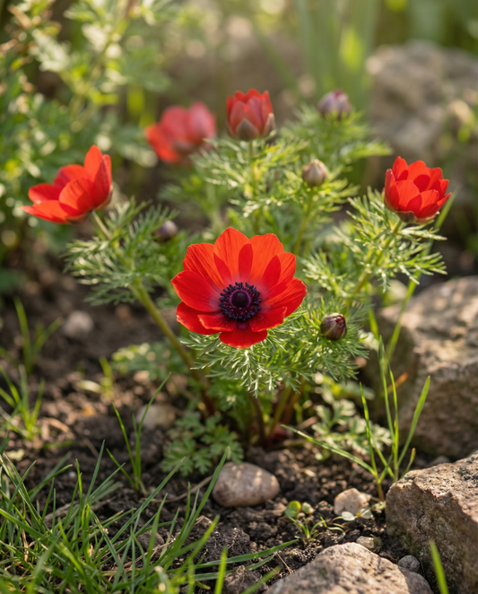 Fasan öga (Adonis aestivalis) – frön till ettåriga blommor från SeedsChoice