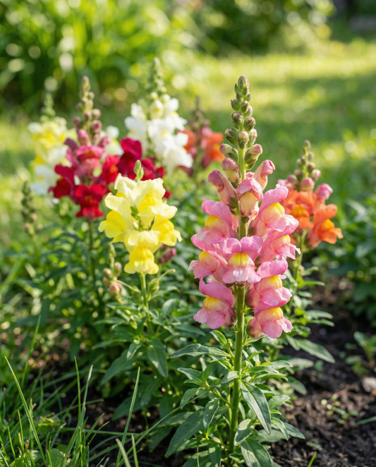 Lejonmun Half Tall (Antirrhinum majus) – ettårig blandning, frön från SeedsChoice
