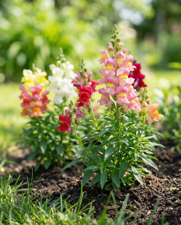 Lejonmun Tom Thumb Mixed (Antirrhinum majus) – frön för ettårig blandning från SeedsChoice
