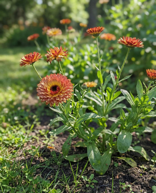 Marigold Touch Of Red Mix (Calendula officinalis) – ettåriga blomsterfrön från SeedsChoice