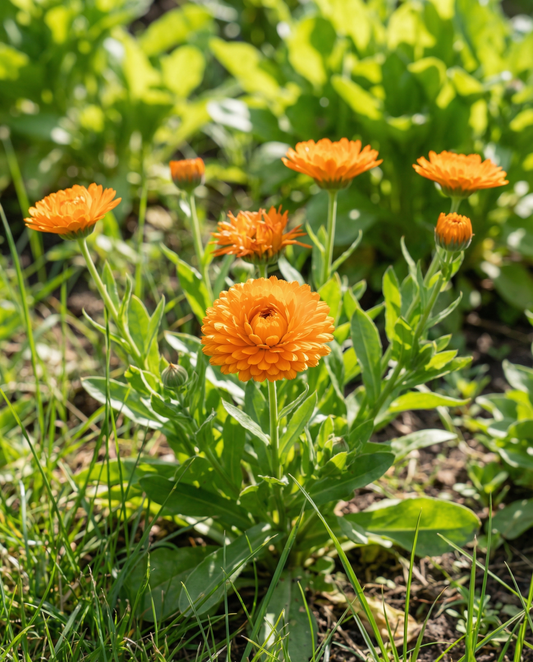 Ringblomma Balls Orange Double (Calendula officinalis) – ettåriga blomsterfrön från SeedsChoice