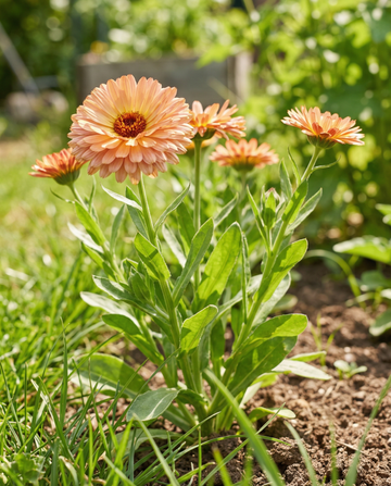 Marigold Touch Of Red Buff (Calendula officinalis) – ettåriga blomsterfrön från SeedsChoice