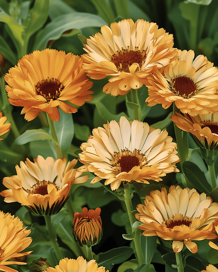 Marigold Touch Of Red Buff frön (Calendula officinalis) – ettårig blomma