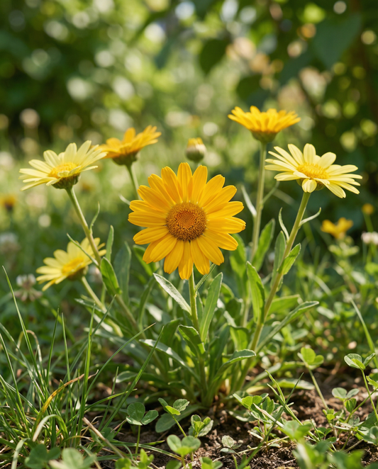 Sädesrättika Mix Yellow Shades (Chrysanthemum segetum) – ettåriga blomsterfrön från SeedsChoice