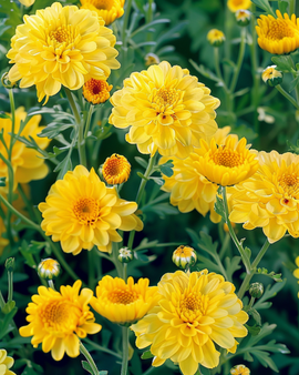 Sädesrättika frön Chrysanthemum segetum ettårig mix Yellow Shades