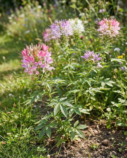 Spindelblomma Colour Fountain Mix (Cleome hassleriana) – ettåriga blomfrön från SeedsChoice