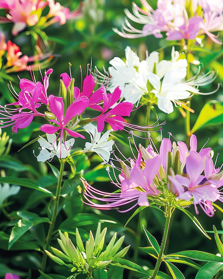 Spindelblomma Colour Fountain Mix frön (Cleome hassleriana) – ettårig blomma