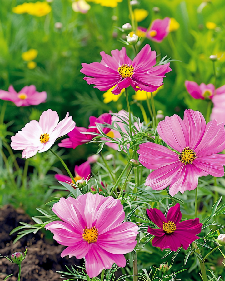 Dwarf Sensation Mixed frön (Cosmos bipinnatus) – ettårig blandning