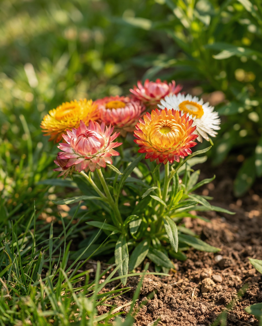 Eternell Tom Thumb (Helichrysum bracteatum) – frön till ettårig blomma från SeedsChoice