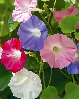 Ipomoea Purpurea Frön Ettårig Blandade Färger Klätterväxt Blommande Slingerväxt