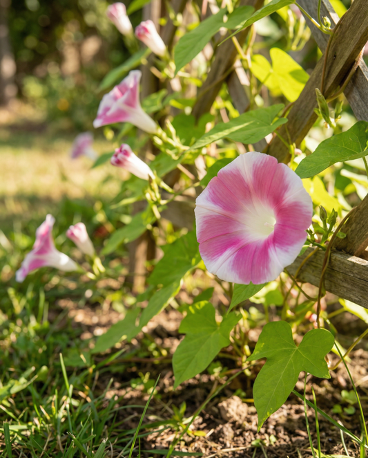 Venice Pink Climber Vine Mix (Ipomoea tricolor) – ettåriga klängväxtfrön från SeedsChoice