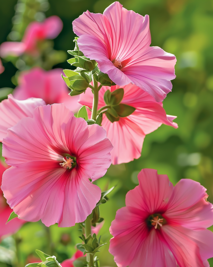 Malvafrön Pink Red Mix (Lavatera trimestris) – ettårig blomma