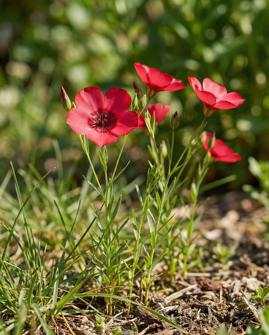 Lin Bright Eyes (Linum grandiflorum) – ettåriga blomsterfrön från SeedsChoice