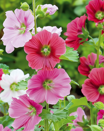 Blandade färger Grandiflora frön (Malope trifida) – ettårig blandning