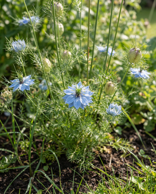 Love In The Mist Miss Jekyll Blue (Nigella damascena) – frön för ettårig blomma från SeedsChoice