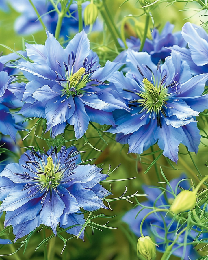 Frön till Love In The Mist Miss Jekyll Blue (Nigella damascena) – ettårig blomma