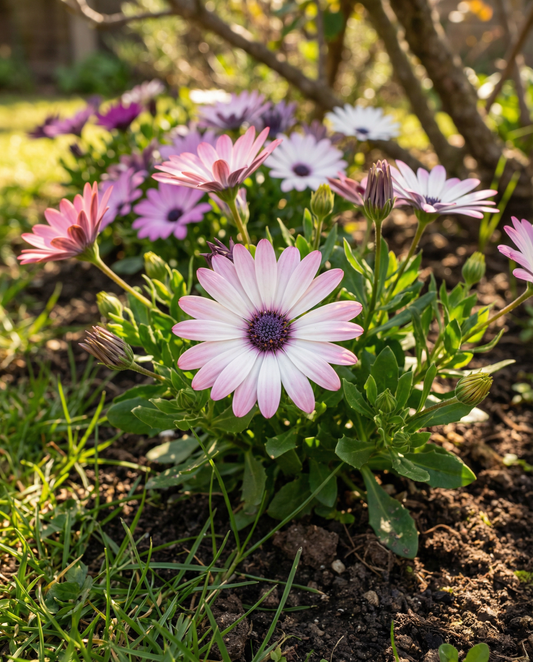 Afrikansk prästkrage Akila (Osteospermum ecklonis) – frön med blandade annueller från SeedsChoice