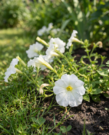 Hängande vit Ramblin (Petunia hybrida) – ettåriga frön från SeedsChoice