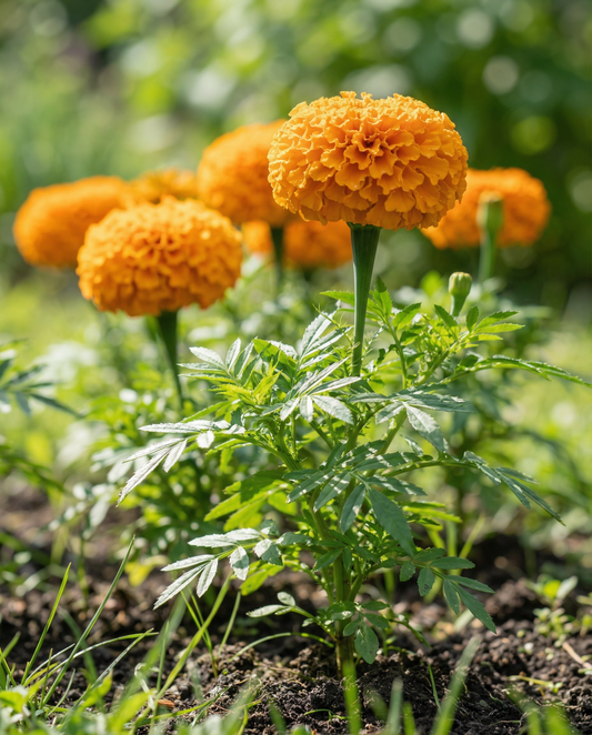 Afrikansk tagetes Hawaii (Tagetes erecta) – ettåriga blomfrön från SeedsChoice