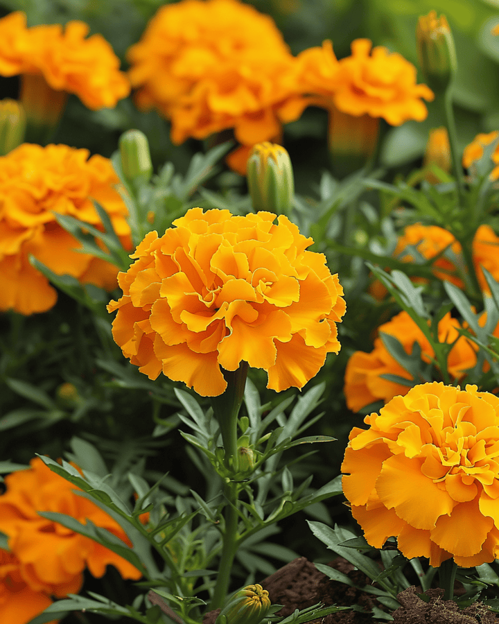 Franska ringblomma Petite Orange frön (Tagetes patula) – ettårig blomma