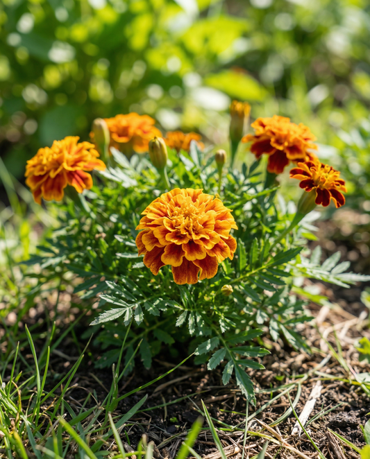 Franska ringblomma Petite Harmony (Tagetes patula) – ettåriga blomsterfrön från SeedsChoice