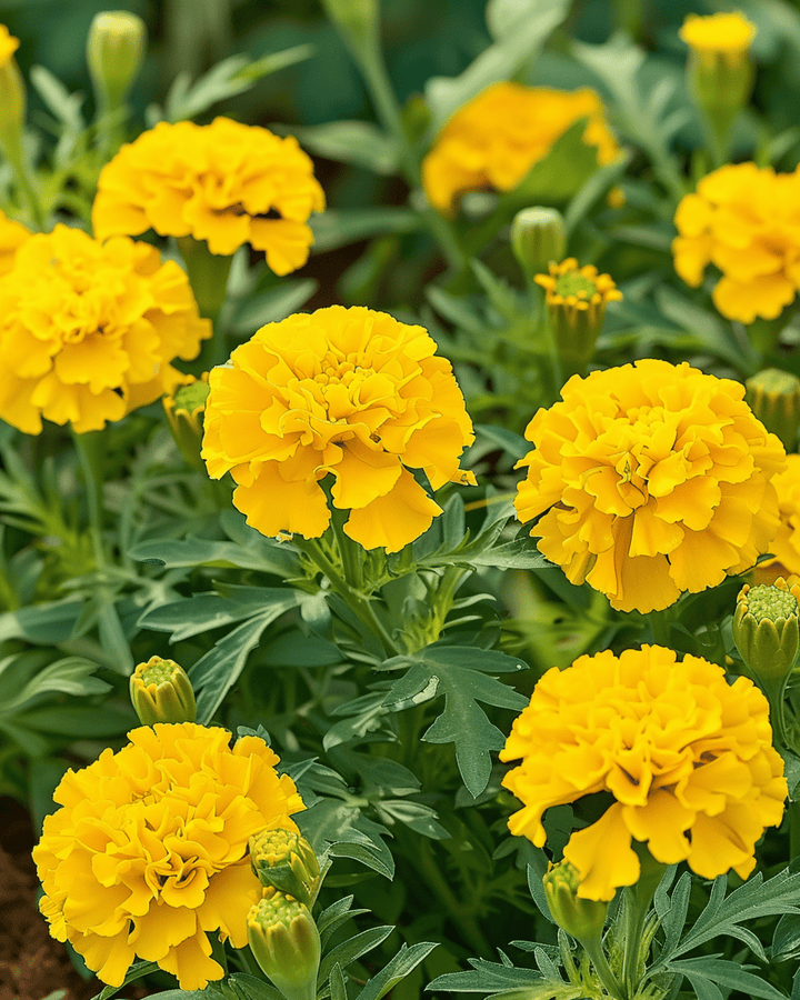 Franska ringblomma Petite Yellow frön (Tagetes patula) – ettårig blomma