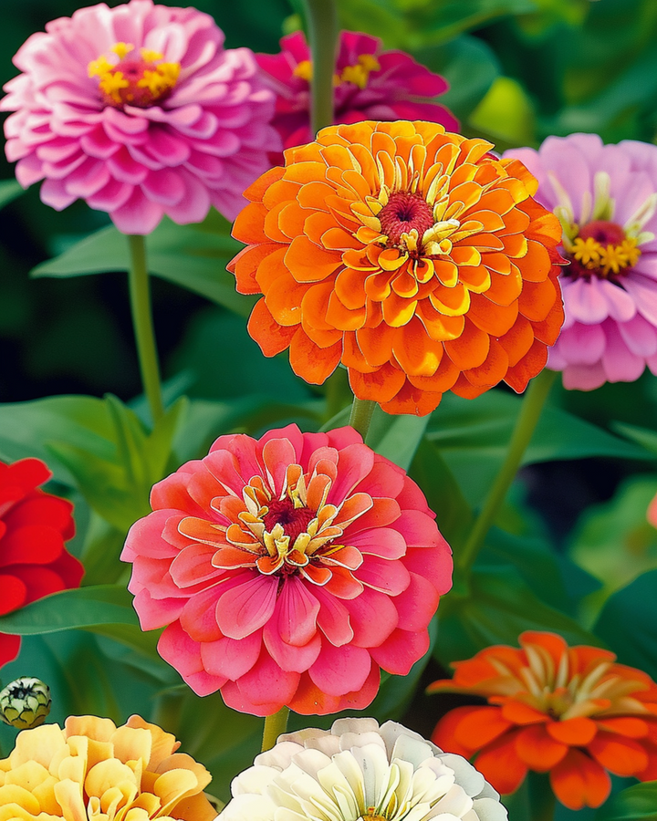 Fröer av Dahlia Flowered Mix (Zinnia elegans) – ettårig blomma