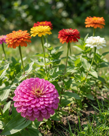 Giants Of California Mixed (Zinnia elegans) – frön för ettårig blandning från SeedsChoice
