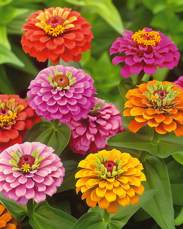 Lilliput Mixed frön (Zinnia elegans) – ettårig blandning